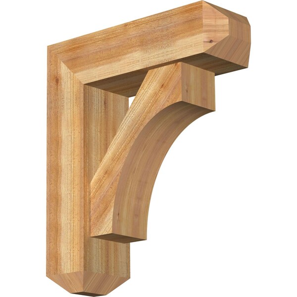Ekena Millwork Westlake Craftsman Rough Sawn Bracket w/ Offset Brace, Western Red Cedar, 8"W x 26"D x 30"H BKT0806X26X30WTL04RWR - main